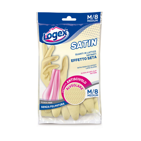 Guanti in lattice Satin - taglia M - crema - Logex Professional - immagine principale