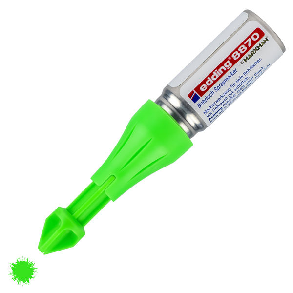 Miniatura: Marcatore a spray per fori profondi 8870 - verde fluo - Edding - immagine 2