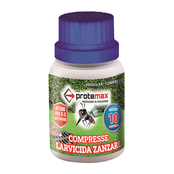 Compressa insetticida per larve di zanzara - in barattolo - Protemax - conf. 10 - immagine principale