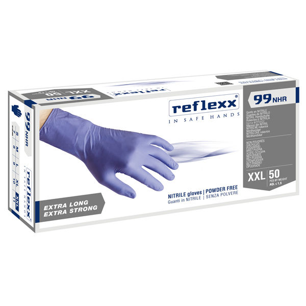 Guanti in nitrile ultra resist R99 - manichetta lunga - tg XXL - indaco - immagine principale