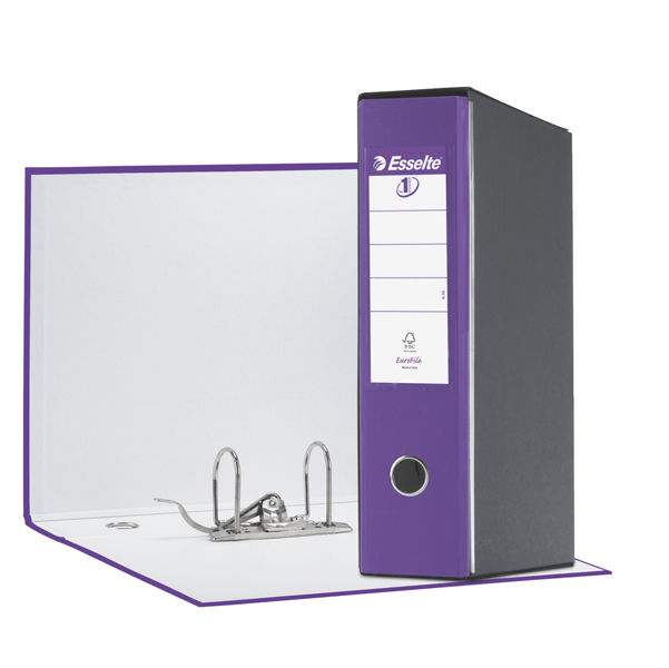Registratore Eurofile G55 - dorso 8 cm - protocollo 23 x 33 cm - viola - Esselte - immagine principale