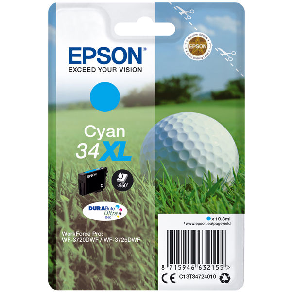 Epson - Cartuccia ink - 34XL - Ciano - C13T34724010 - 10,8ml - immagine principale