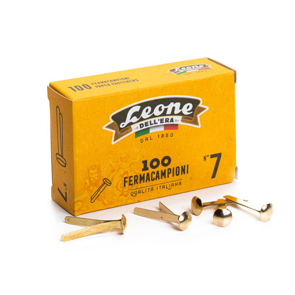 Fermacampioni ottonati - n. 7 - 3,1 cm - Leone - conf. 100 pezzi - immagine principale
