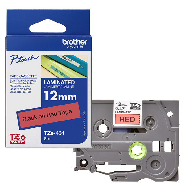 Brother - Nastro -  Nero/Rosso - TZE431 - 12mm x 8mt - immagine principale