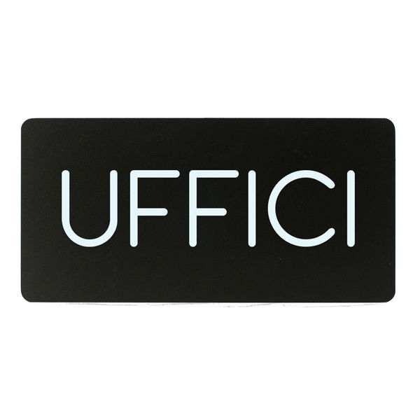 Pittogramma adesivo - Uffici - 32,5 x 16 cm - PVC - nero/bianco - Stilcasa - immagine principale