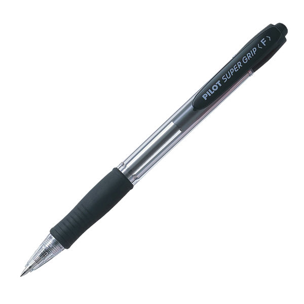 Penna a sfera a scatto Super Grip - punta fine 0,7 mm - nero - Pilot - immagine principale