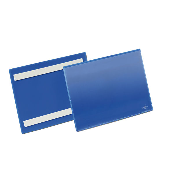 Buste identificative - con bande adesive - A5 orizzontale - blu - Durable - immagine principale