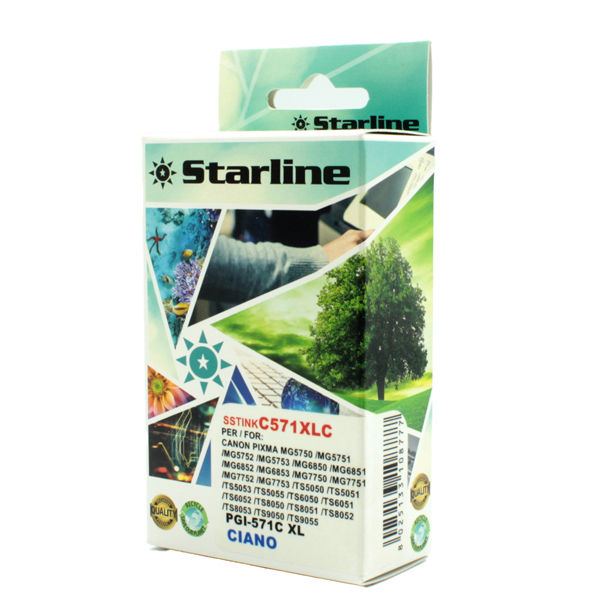 Starline - Cartuccia ink - per Canon - Ciano - CLI571C - 12,4ml - immagine principale