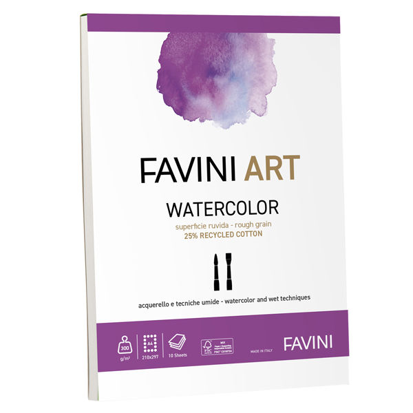 Album collato Watercolor - A5 - 300 gr - 10 fogli - Favini Art - immagine principale