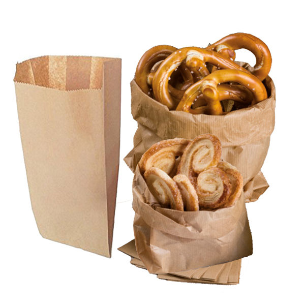 Sacchetti - carta kraft - 17x34 cm - soffietti laterali 6 cm - 45 gr - avana - immagine principale
