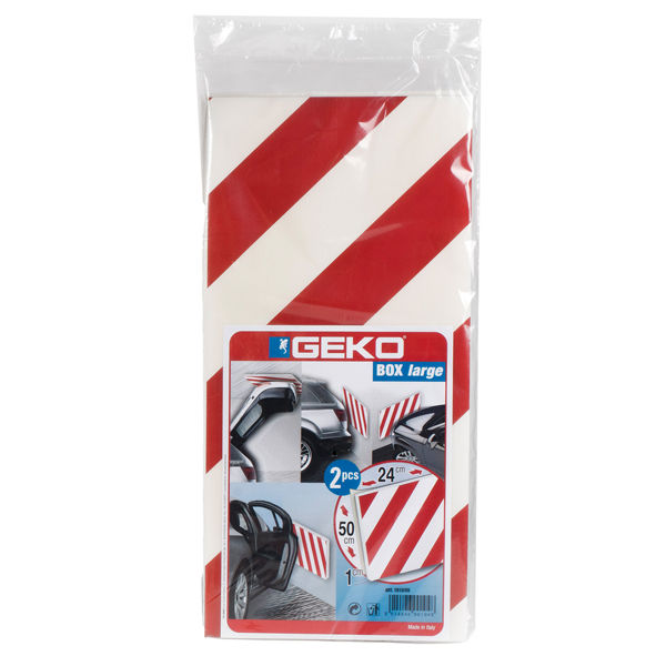Pannello antiurto adesivo BOX - 24 x 50 cm - EPE/LDPE - bianco/rosso - Geko - immagine principale