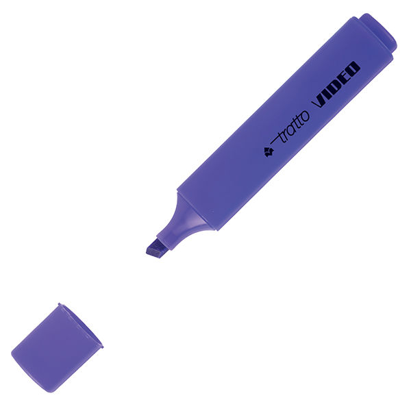 Evidenziatore Tratto Video - punta a scalpello - tratto da 1,0mm-5,0mm - viola - immagine principale