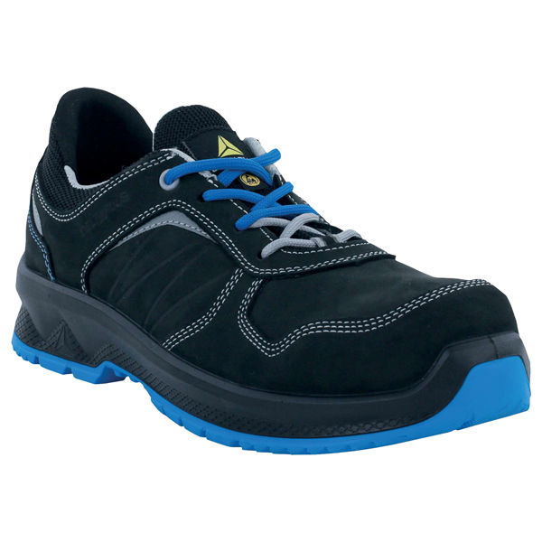 Calzatura di sicurezza Rossi S3S SR - numero 36 - nero/blu - Deltaplus - immagine principale