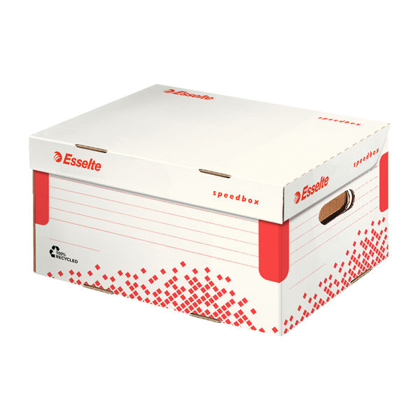 Scatola container Speedbox - Small - 25,2 x 35,5cm -  dorso 19,3 cm - bianco e - immagine principale