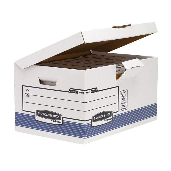 Scatola archivio Bankers Box System - con coperchio a ribalta - 37,8 x 29,3 x - immagine principale