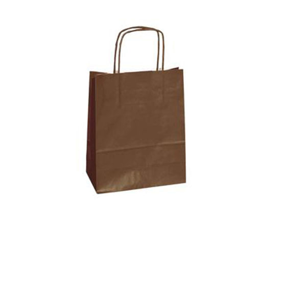 Shopper Twisted - maniglie cordino - 45 x 15 x 50 cm - carta kraft - marrone - immagine principale