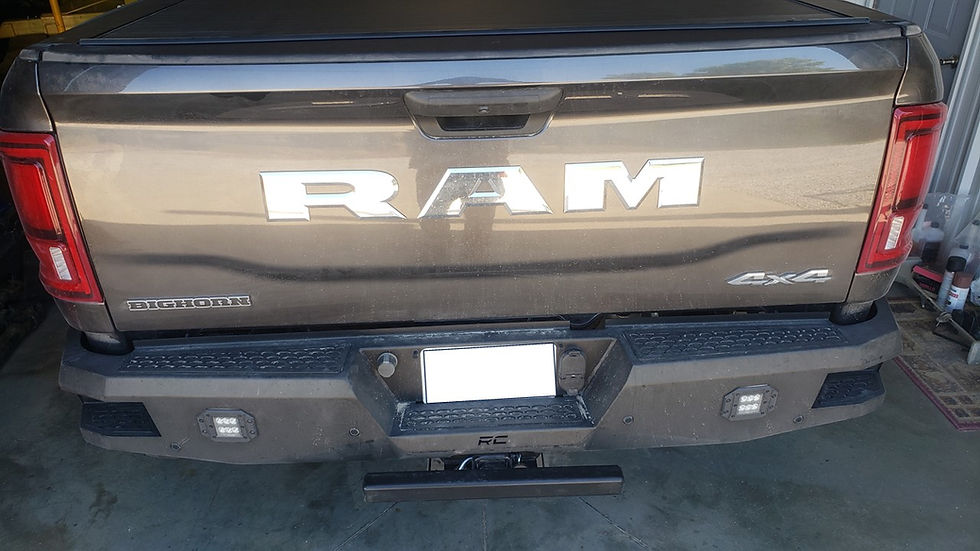Thumbnail: Tailgate Protector Bumper Step 2019-2026 Dodge Ram 2500 3500 2.5 Inch Receiver