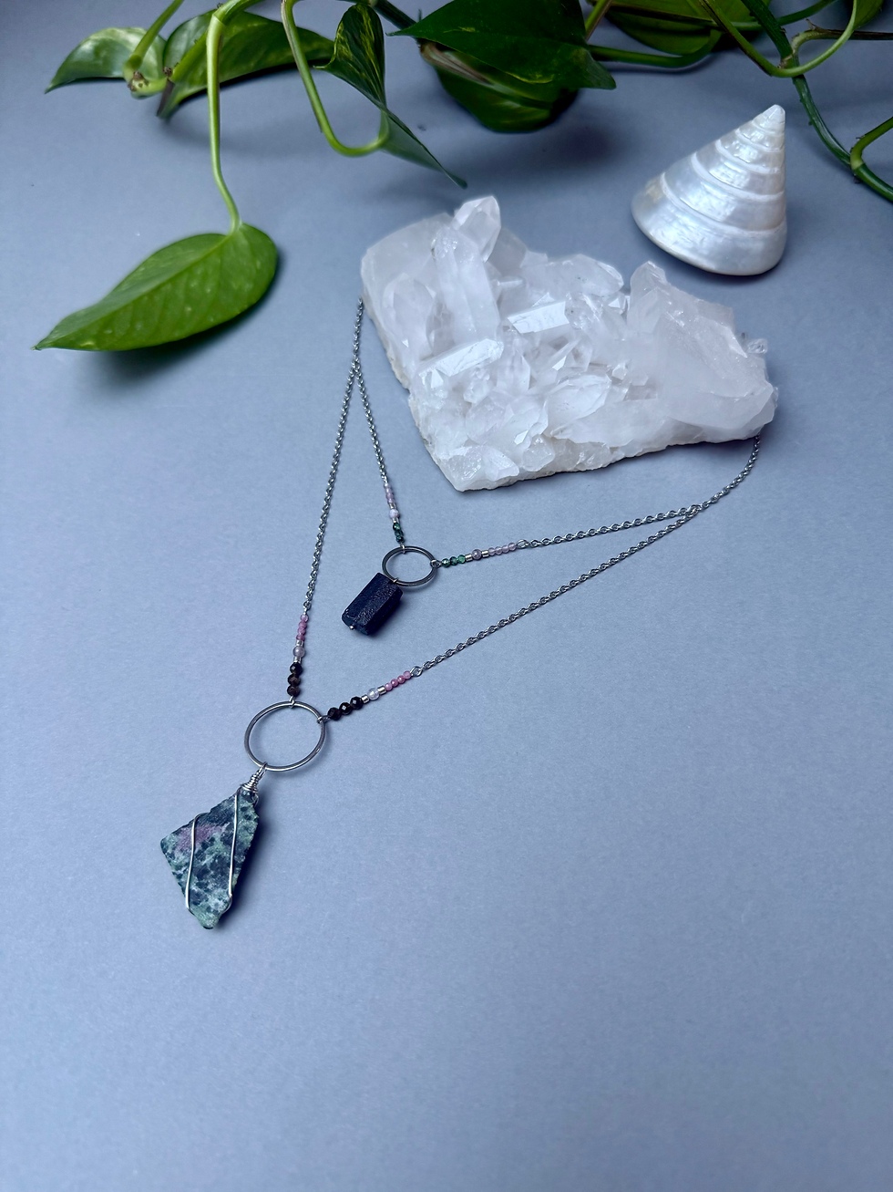 Miniatura: Naszyjnik Bogini: Rubin w zoisycie