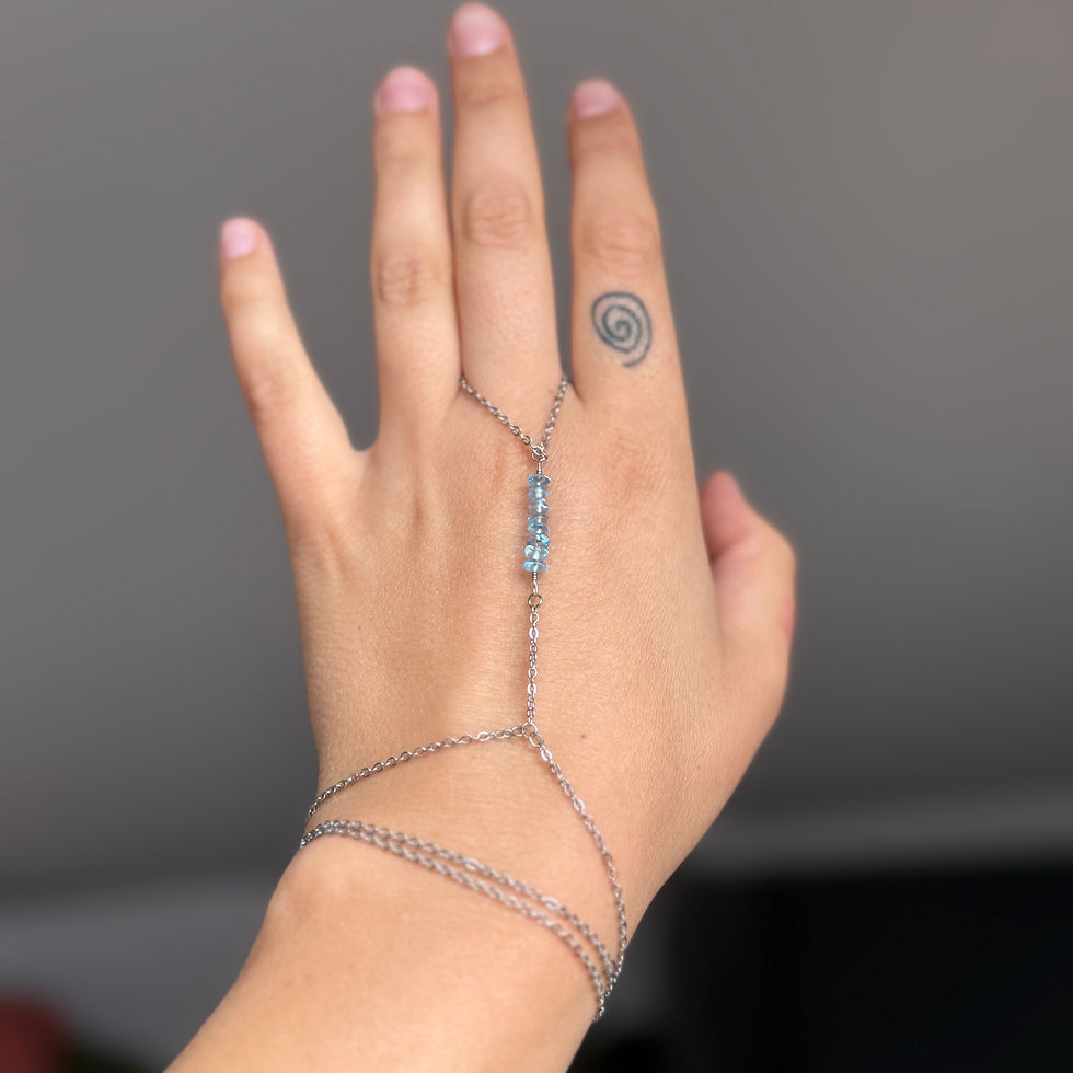 Łańcuch 2 w 1: akwamaryn