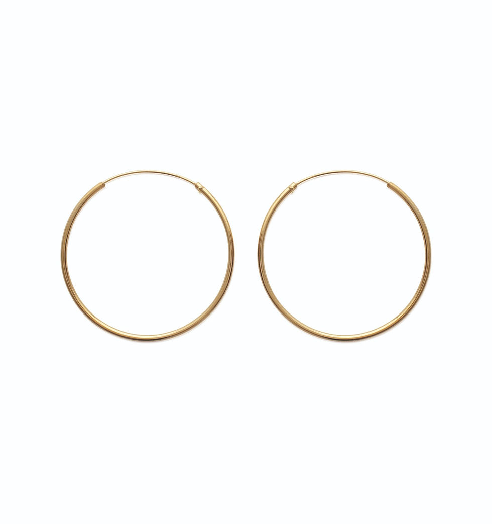 Boucles d'Oreilles Créoles Plaqué Or 30mm