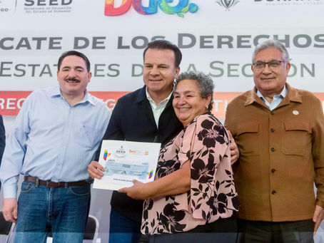 Hace justicia Esteban a 475 maestras, maestros y sus familias; entrega estímulos de retiro y seguros de vida