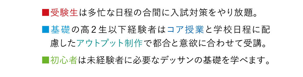 受験、基礎、初心、3つのコース