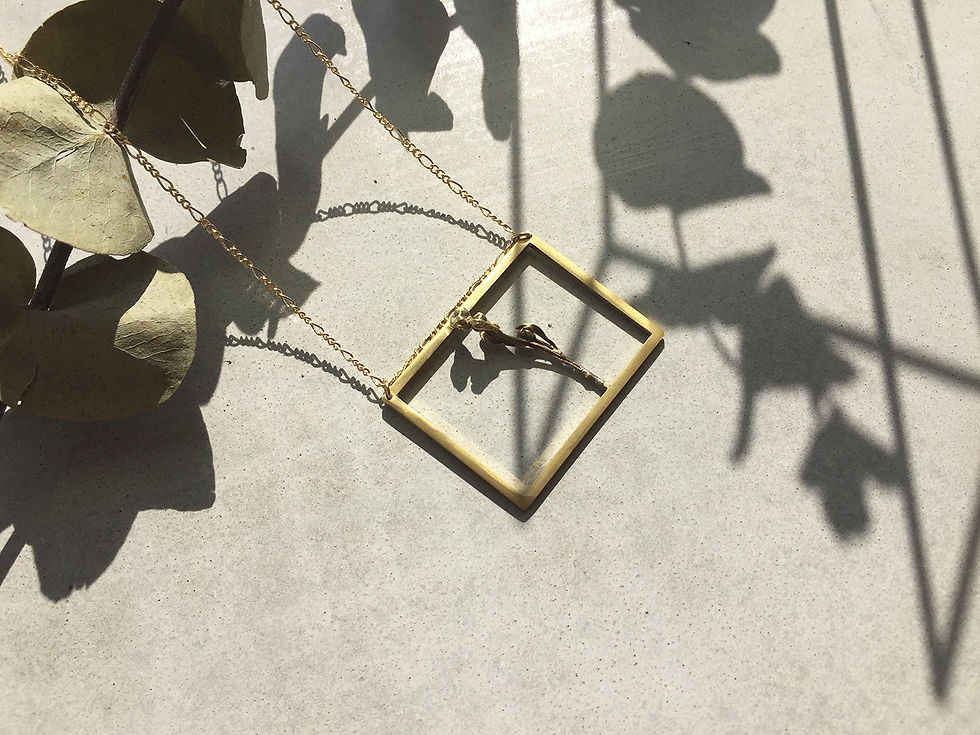 Thumbnail: Brass Frame Necklace (4x3)