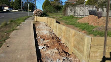 timber retaining wall