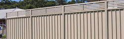 Colorbond Fence with 300mm Louvre Inserts