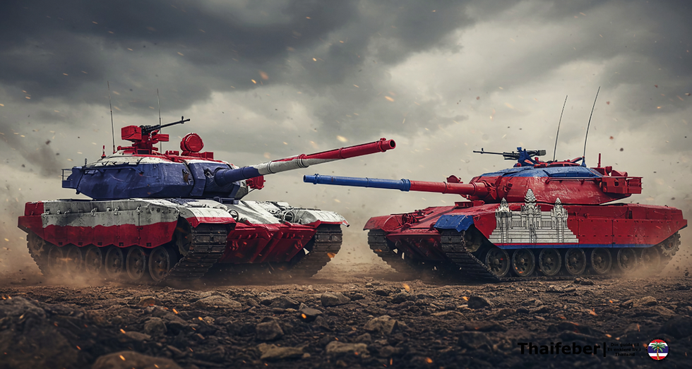 Thai and cambodian tanks