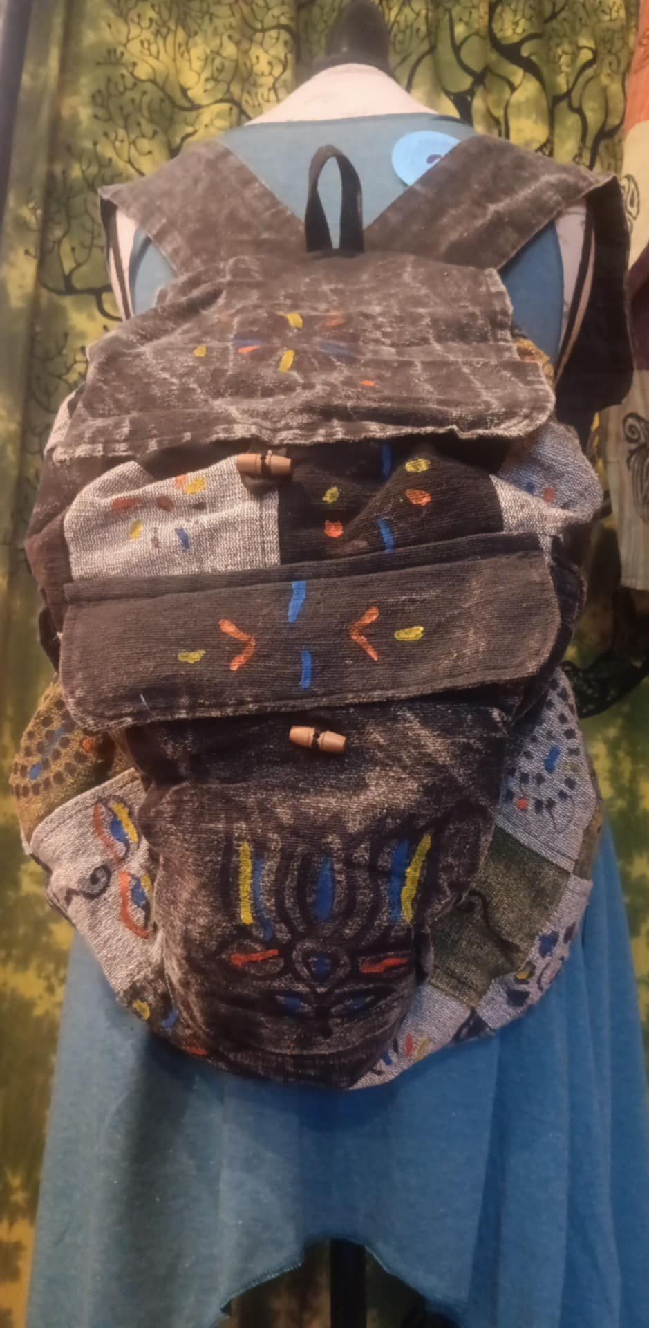 Cotton Patchwork Printed Backpack