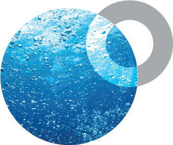Underwater bubbles integrated with Pearlfisher Logo