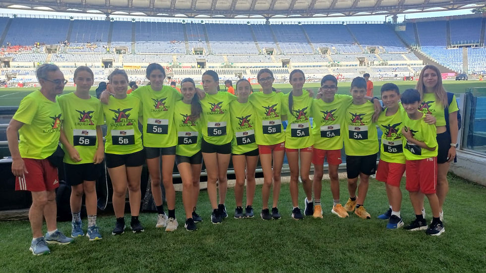 L’ Atletica L’Aquila all’Olimpico al Palio dei Comuni Golden Gala Pietro Mennea 2026 Vince la 10^ batteria della Staffetta 12x200 davanti a Rifredi-Firenze.