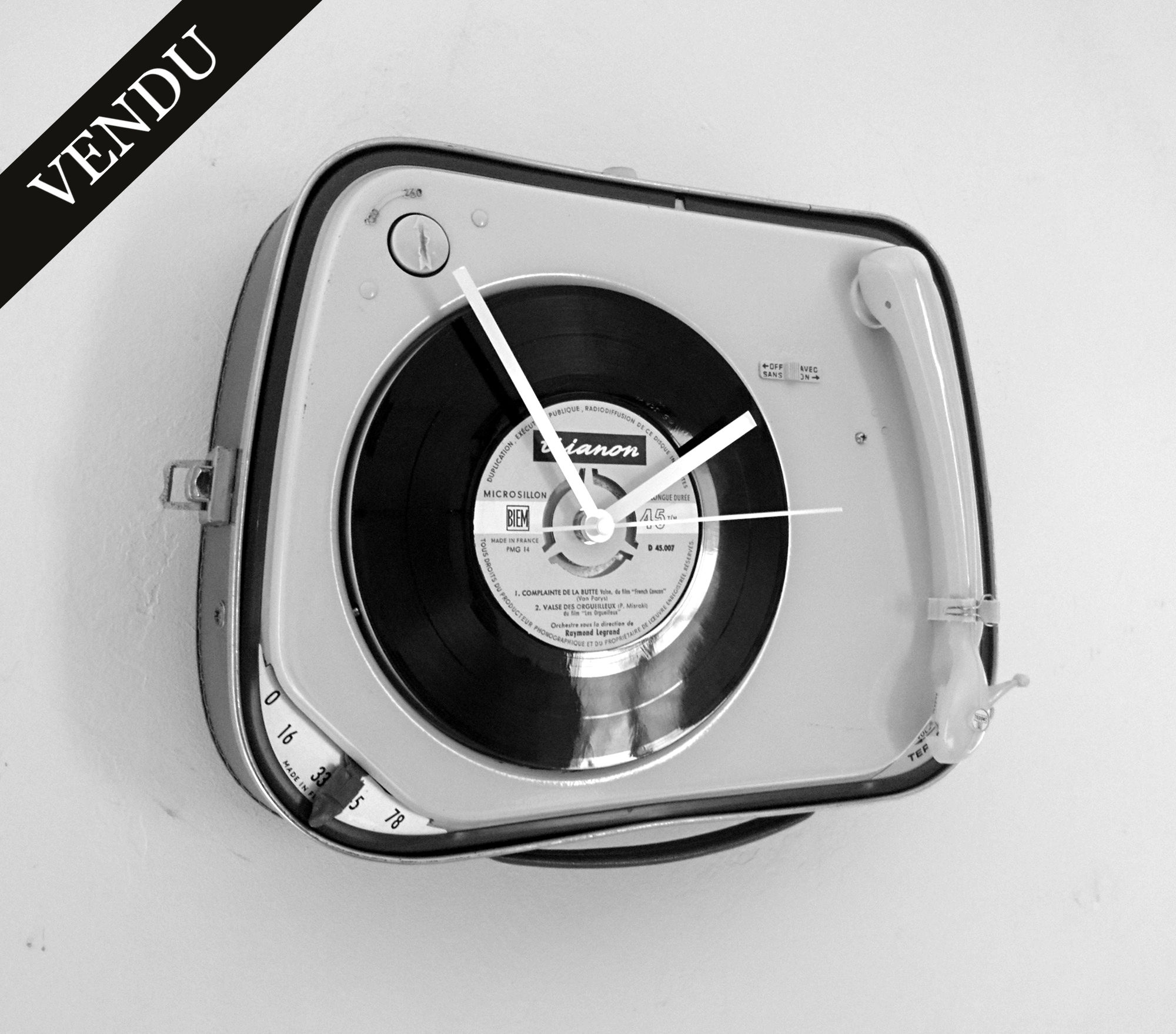 Horloge Platine Vinyle 'Teppaz'