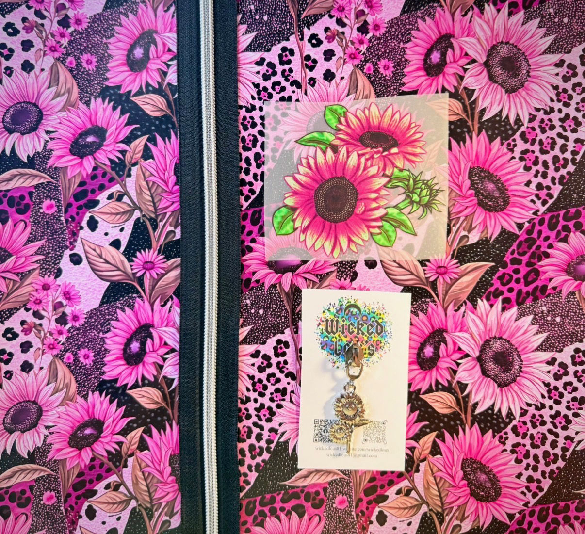 Vinyl Zipper Tumbler Kit- Pink Sunflowers 