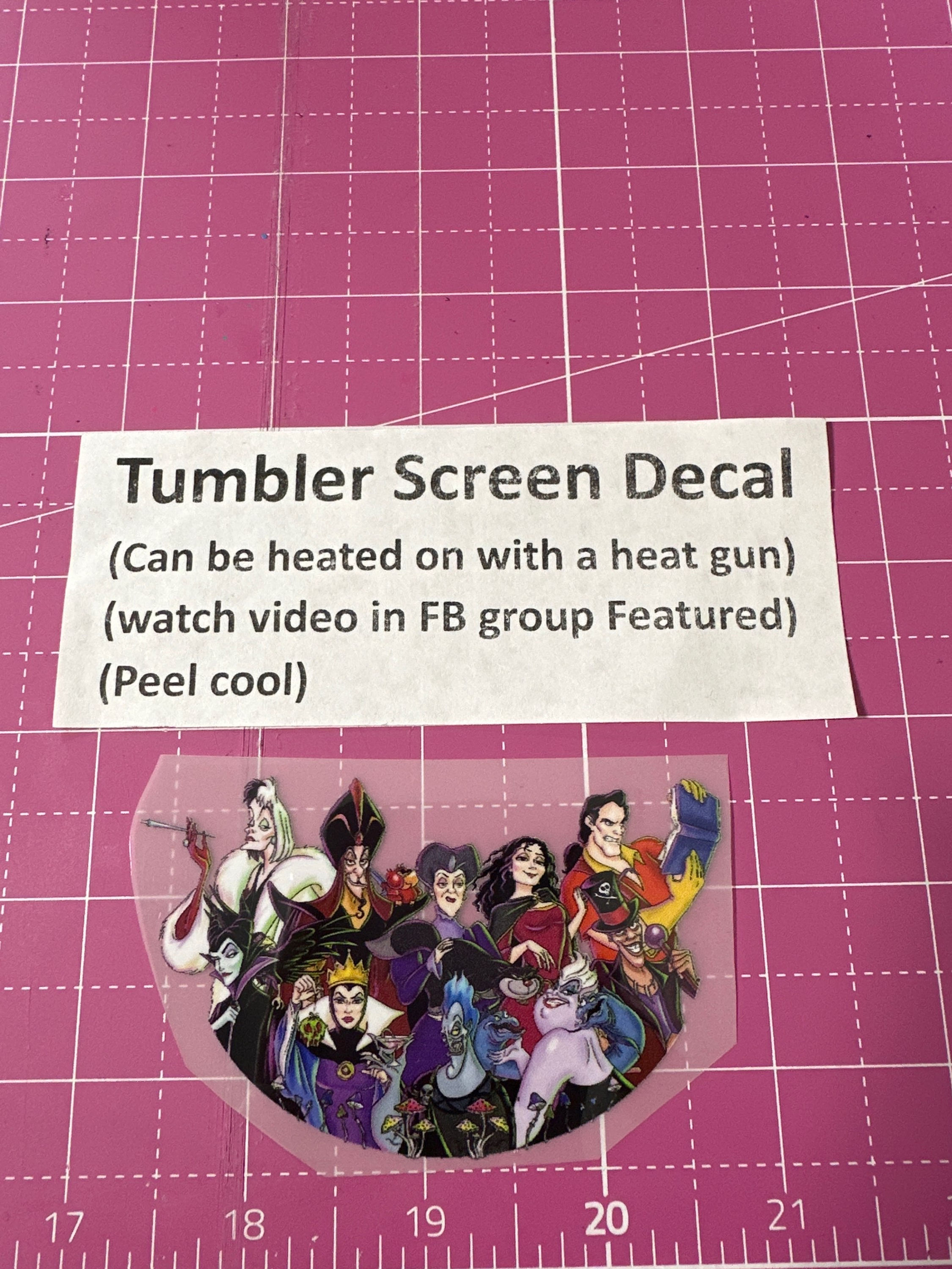 Tumbler Screen- Dis Villains