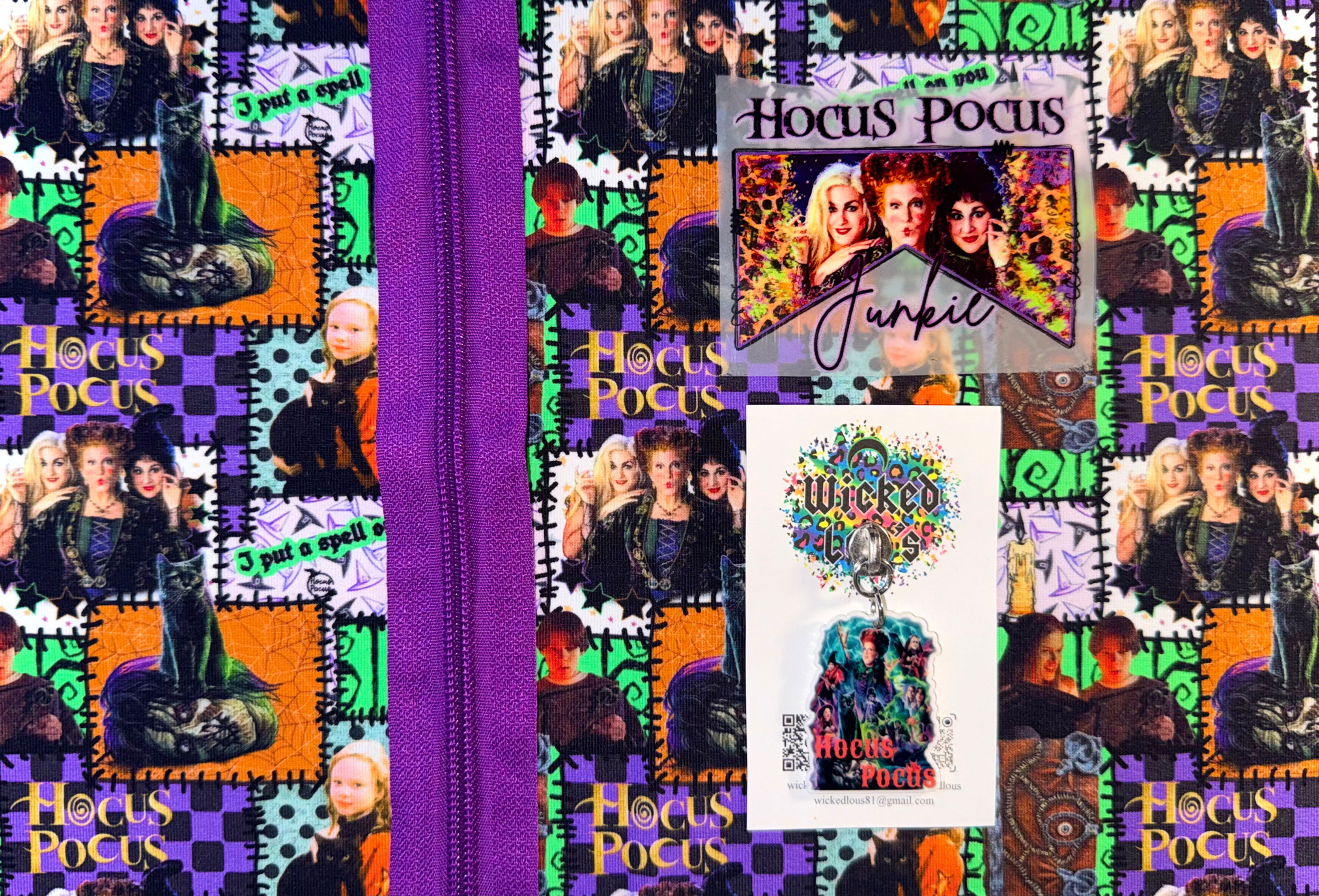 Fabric Zipper Tumbler Kit- Hocus P Patched