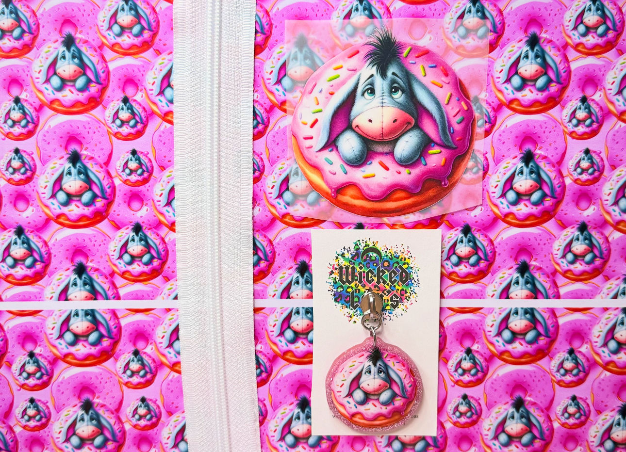 40oz Handle Vinyl Zipper Kit- Eeyore Donuts
