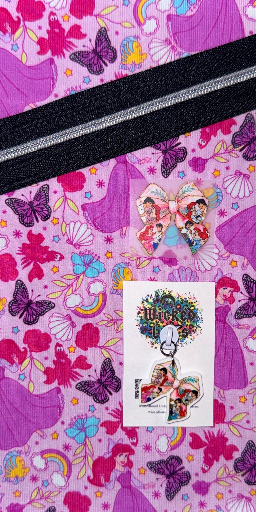 PEN Fabric Zipper Kit- Ariel Pink Dress
