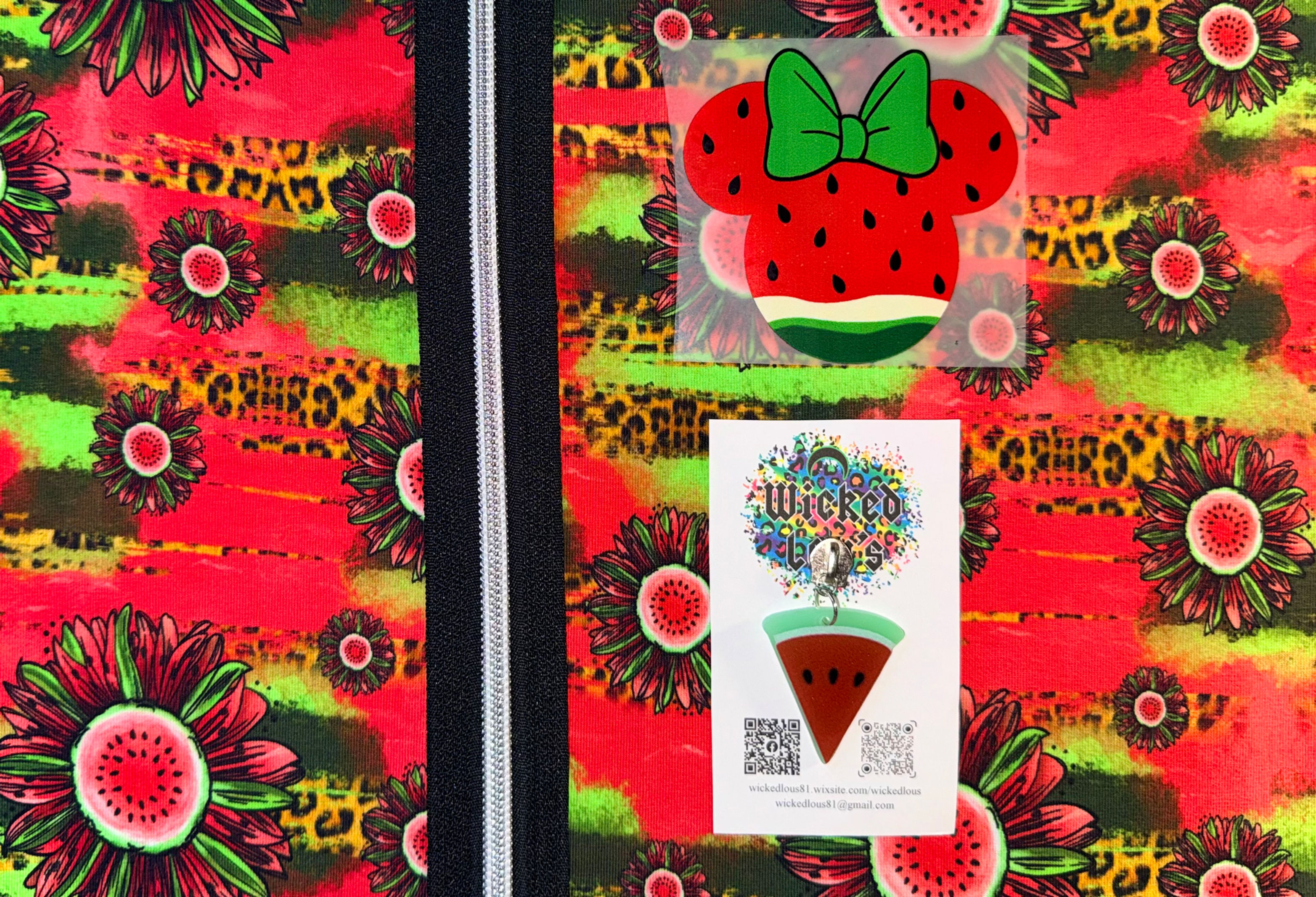 Fabric Zipper Tumbler Kit- minnie Watermelon Sunflowers