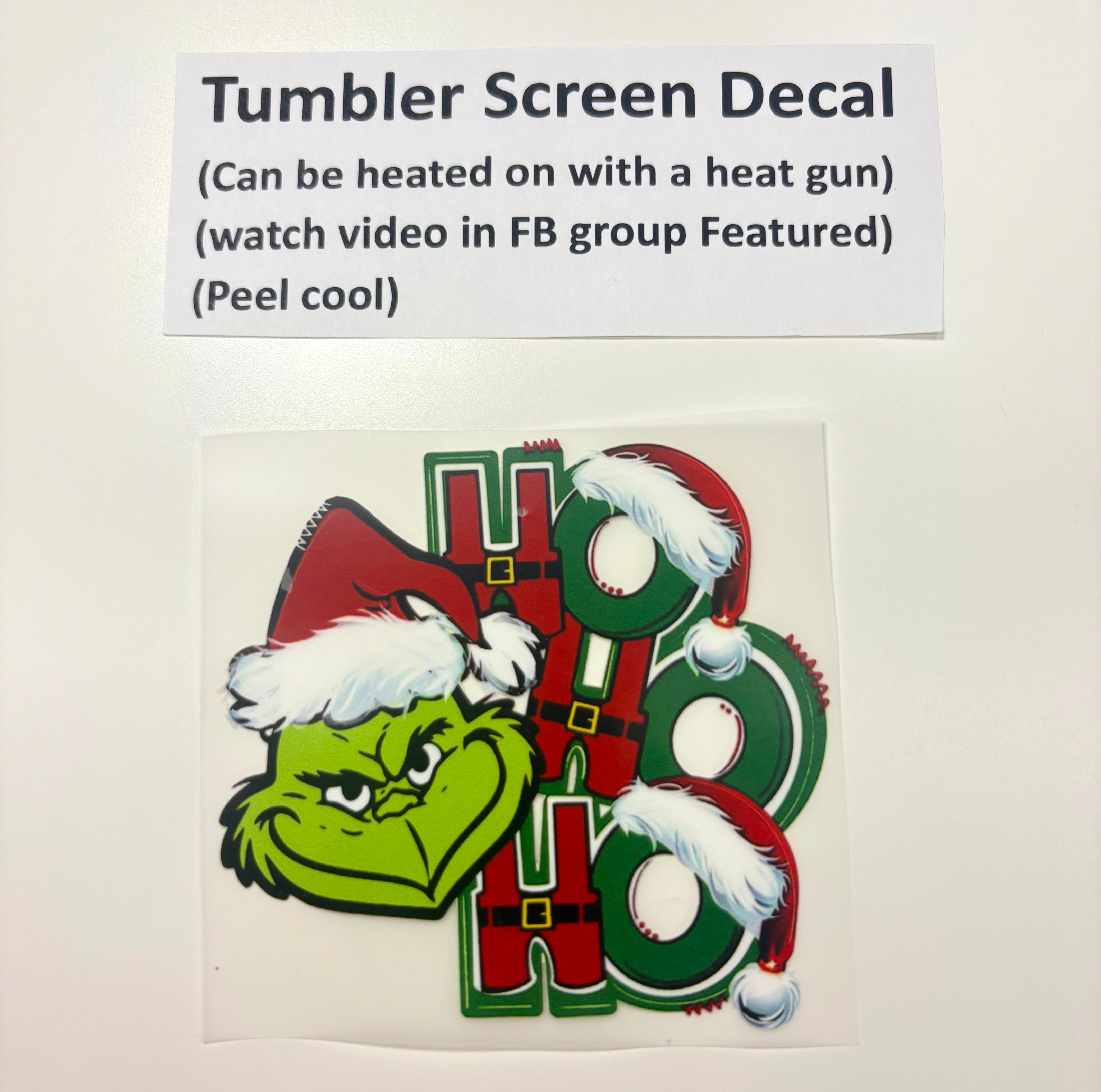 Tumbler Screen- Grinch Ho Ho Ho