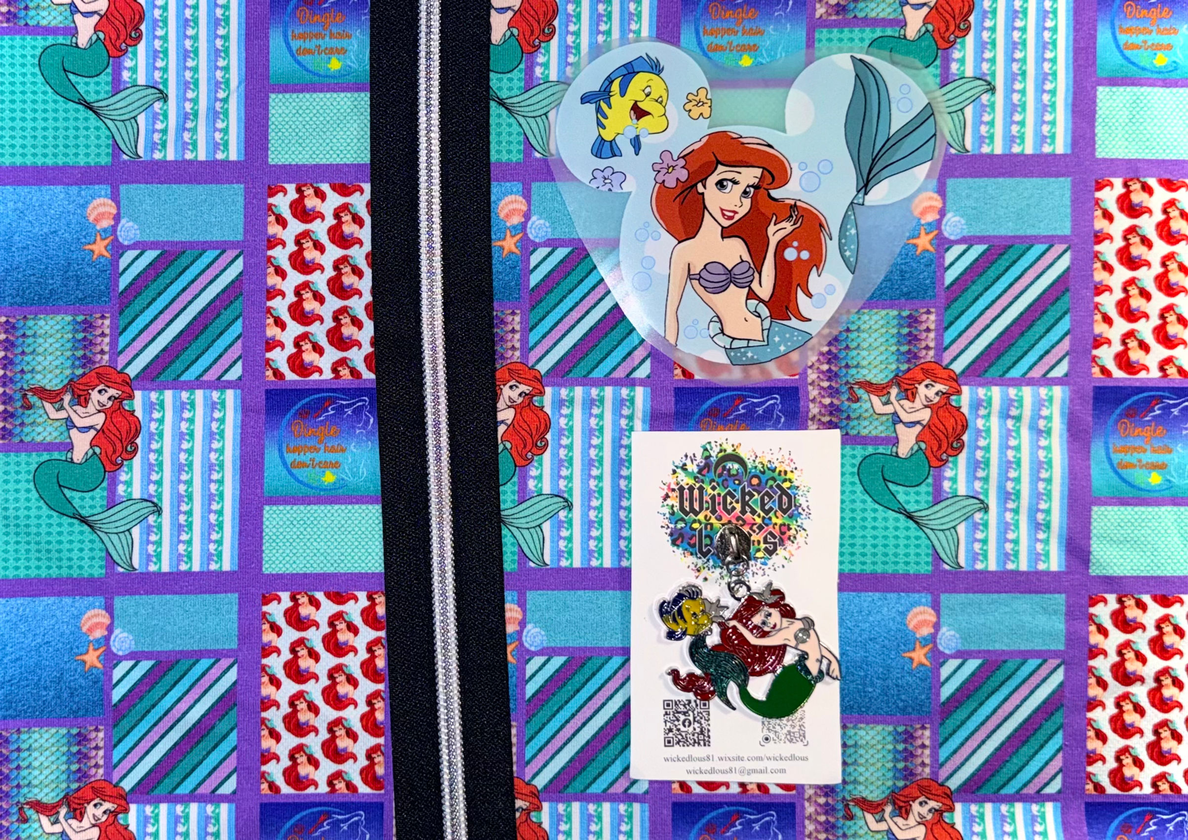 Fabric Zipper Tumbler Kit- Mermaid Princess Patched 
