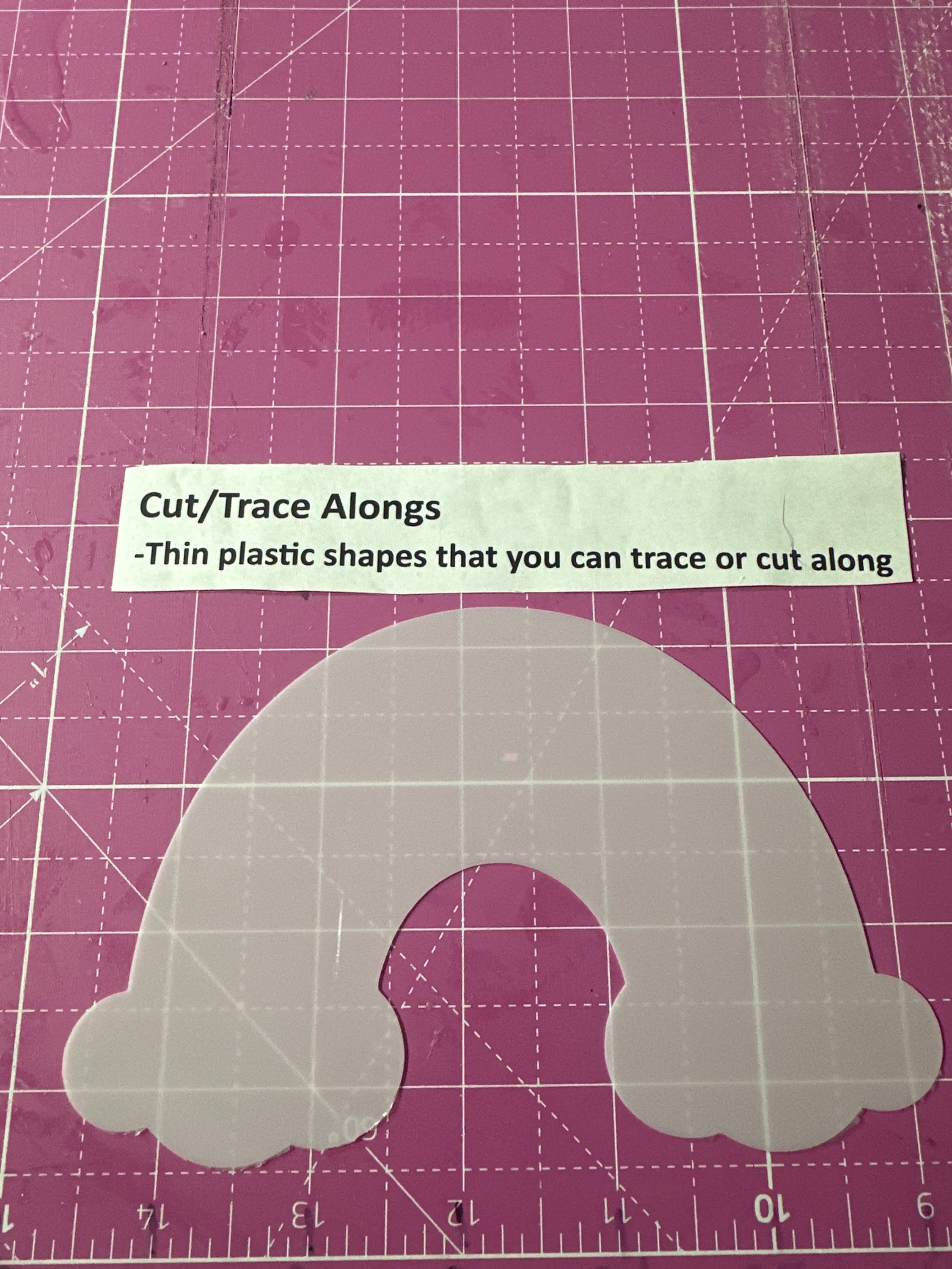 Trace Along- Rainbow Clouds Shape