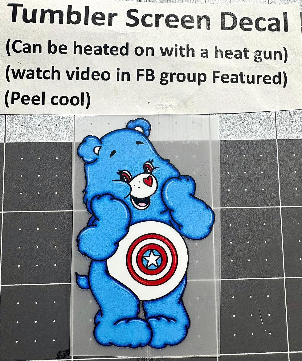 Tum Screen Decal- Carebear Captain America