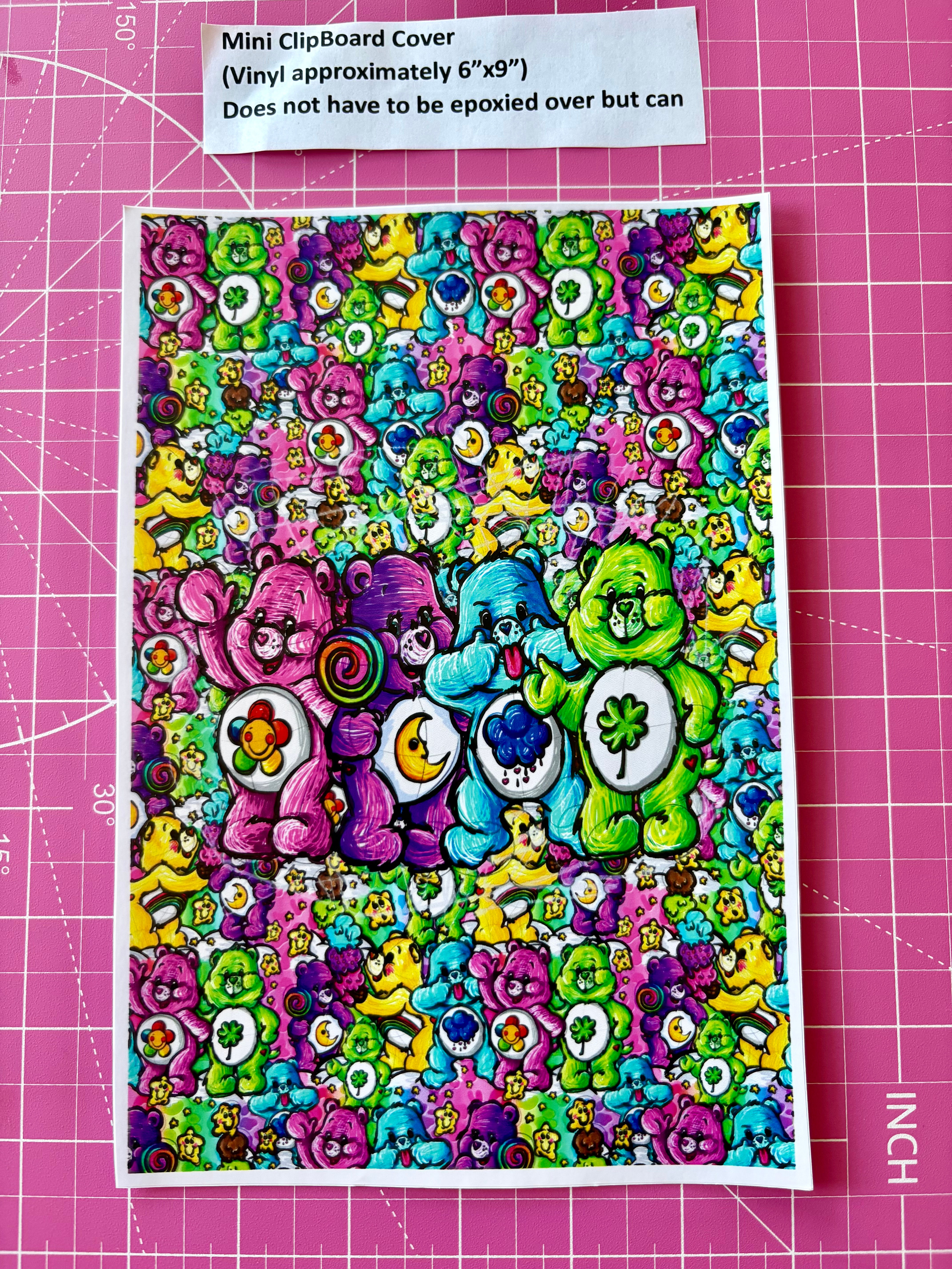 Clipboard Cover Vinyl MINI- C Bears Sketched