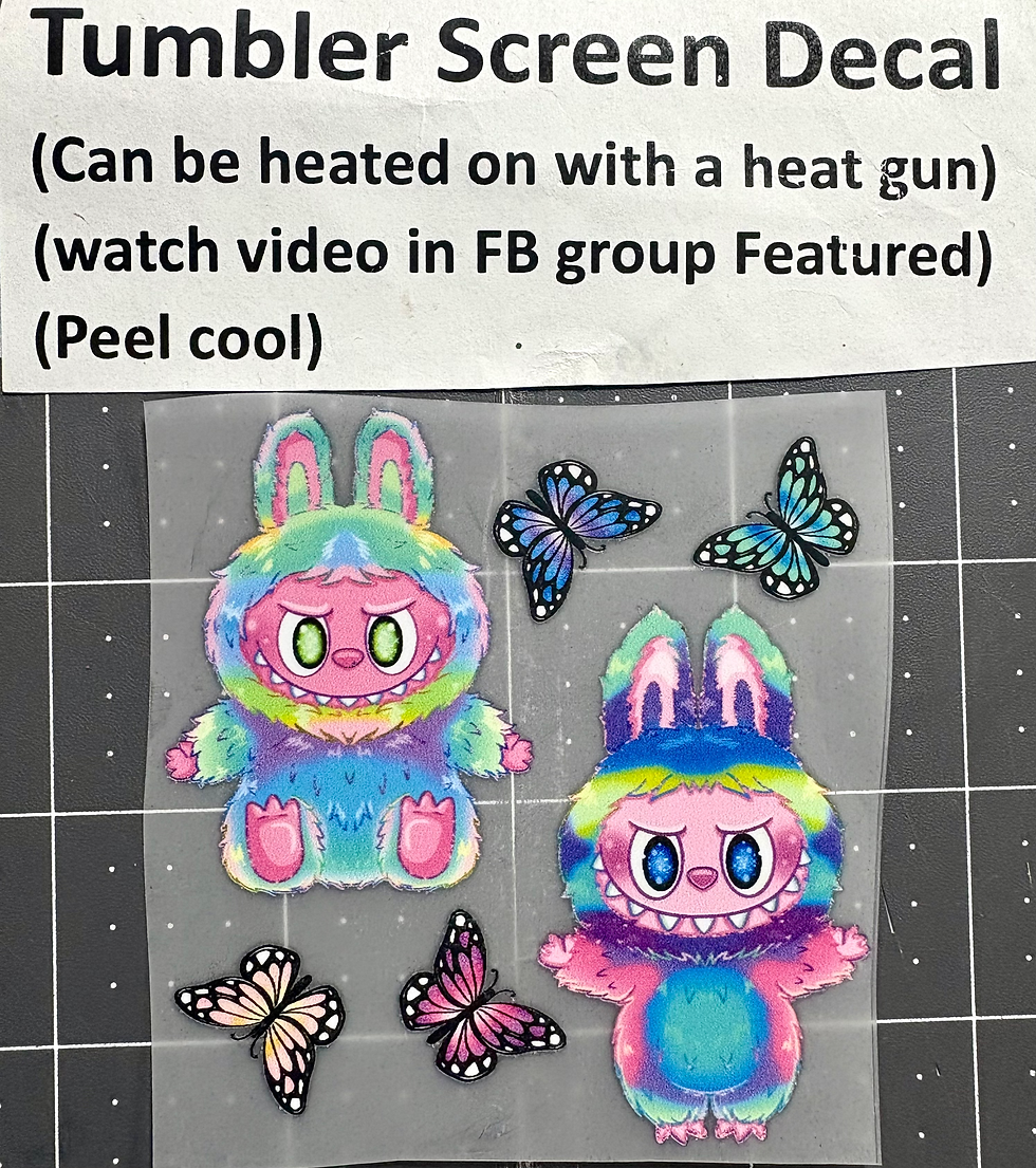 Tum Screen Decal- Labubu pastel