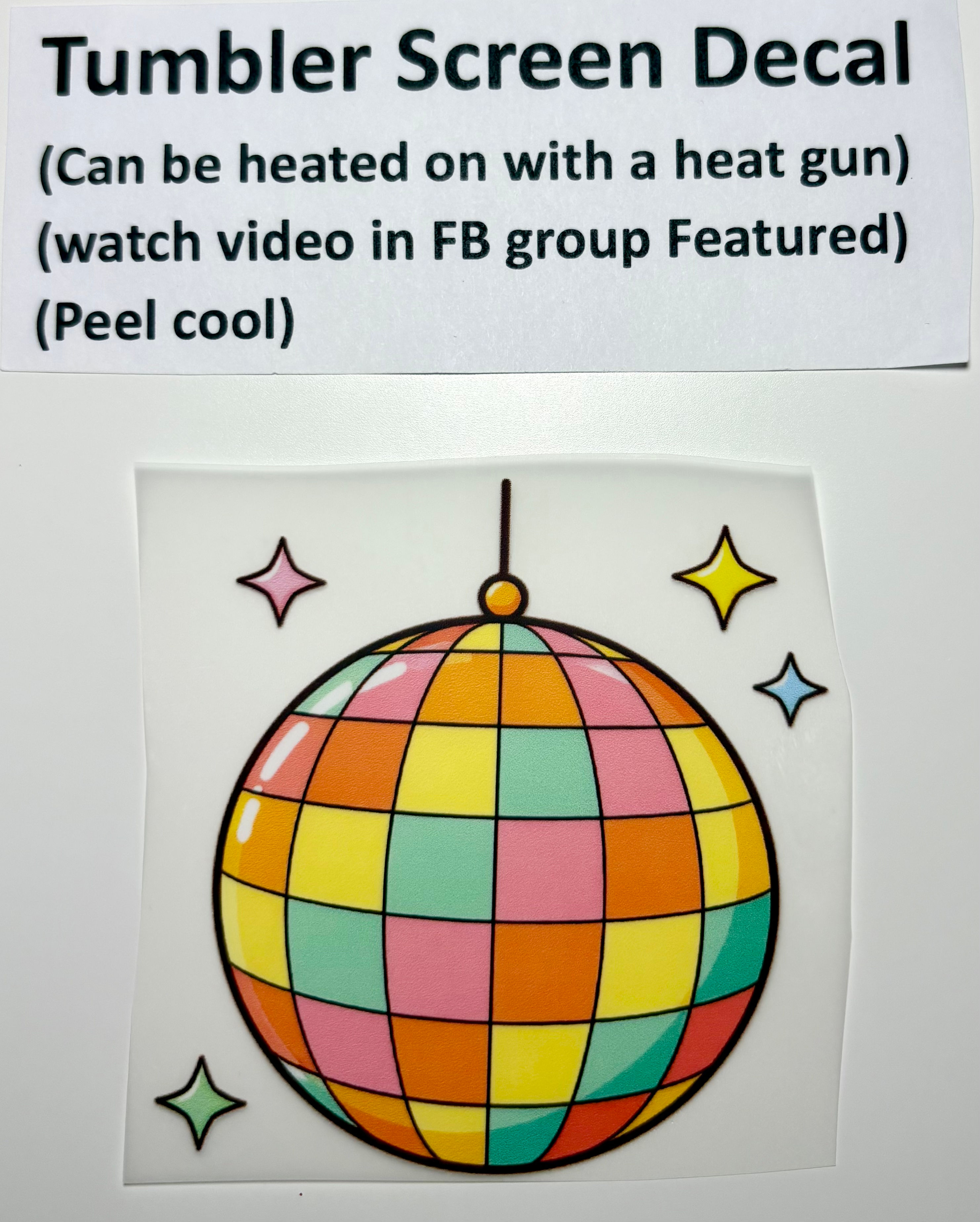 Tumbler Screen- Groovy Disco Ball