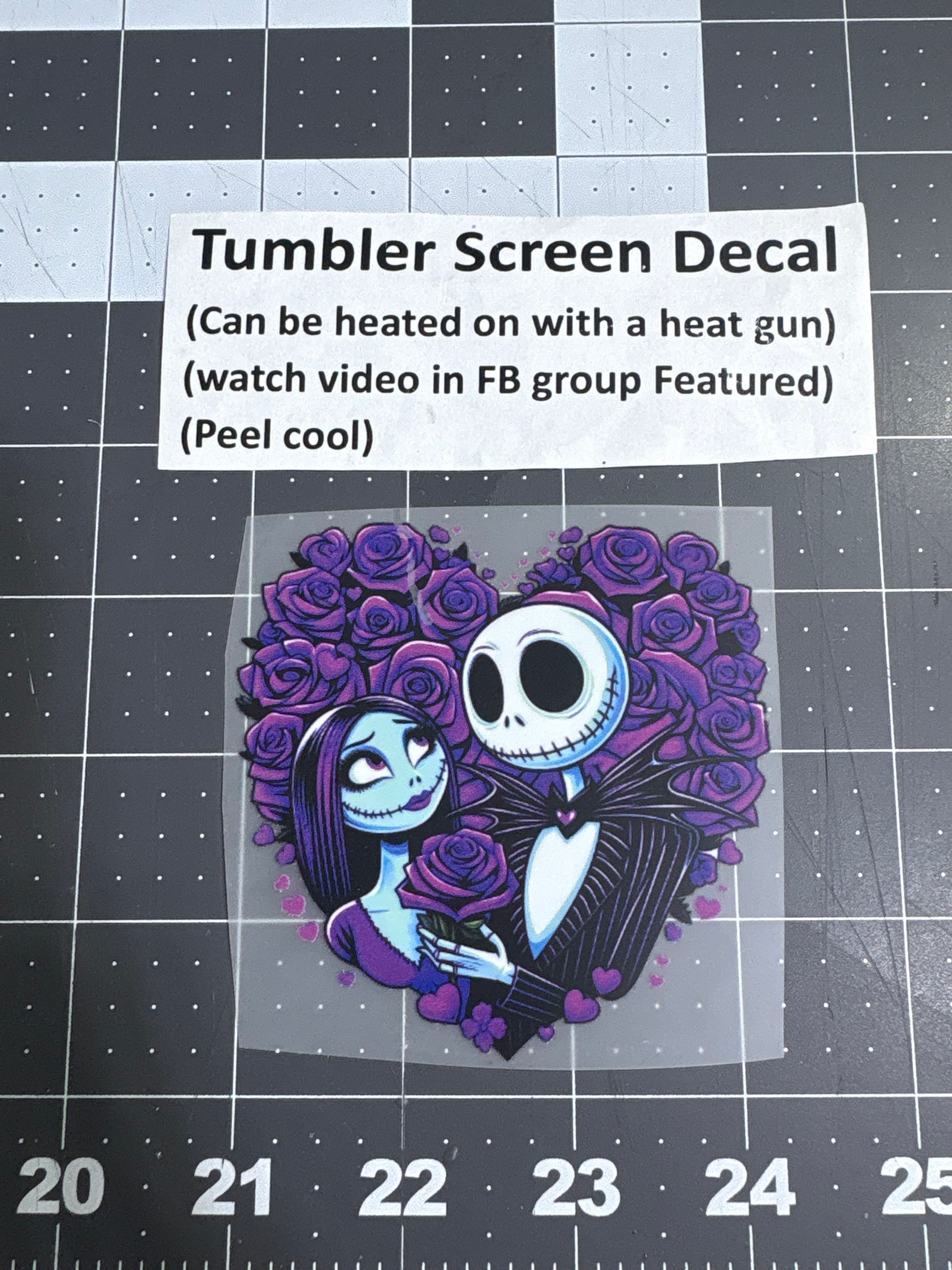 Tumbler Screen- Jac Sal Purple Roses