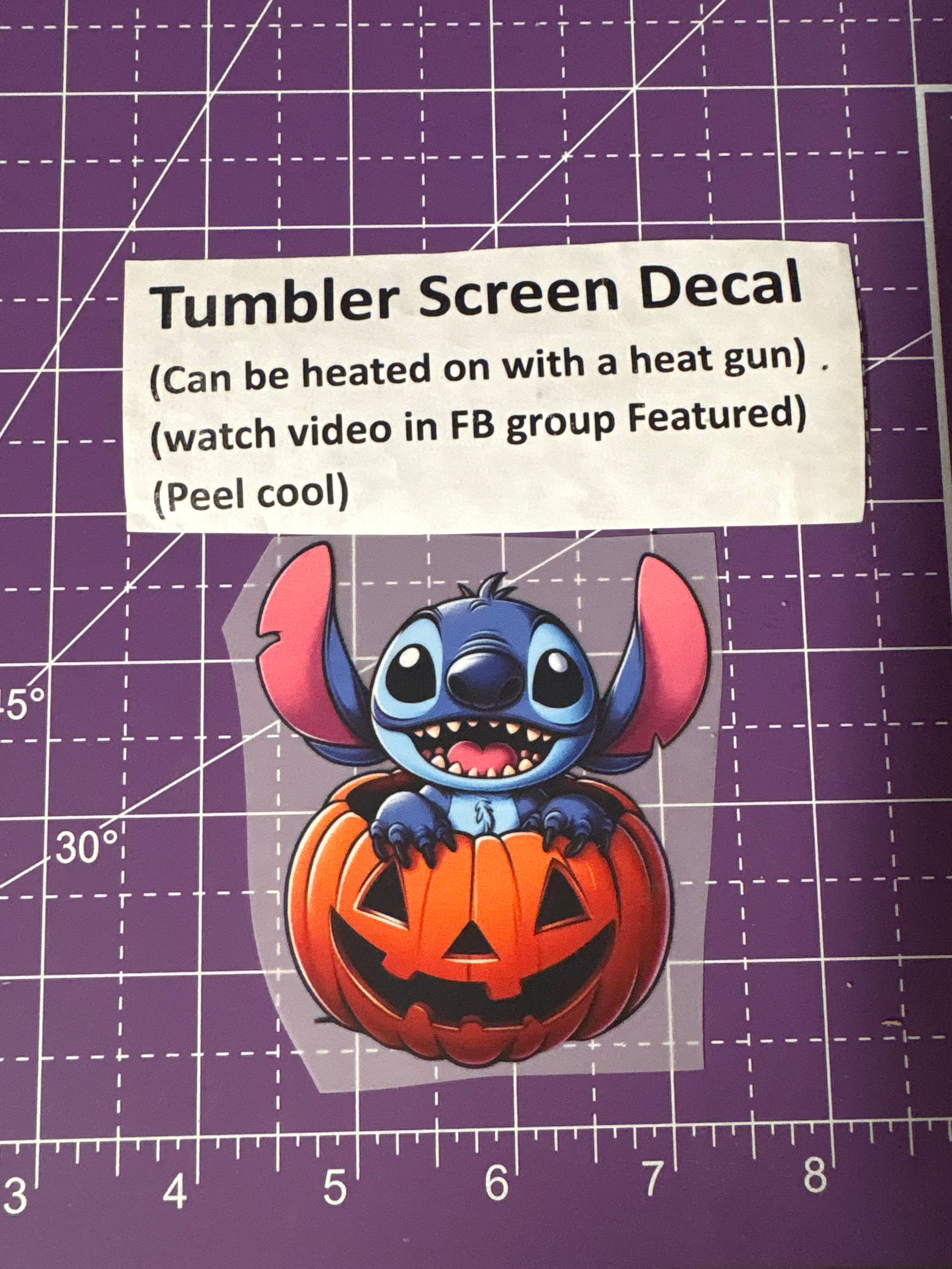 Tumbler Screen- Stit Pumpkin