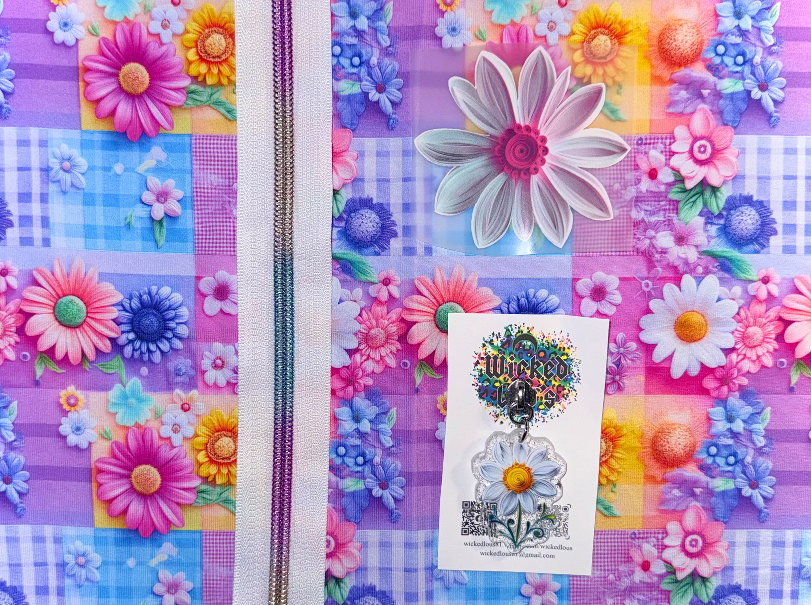 Fabric Zipper Tumbler Kit- Spring Floral Spring patches